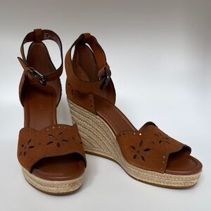 Coach Tan Wedge Sandals